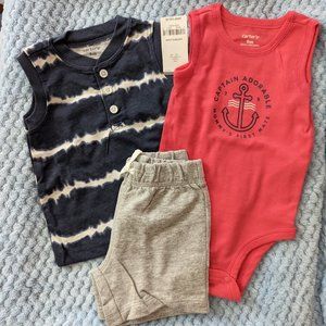 9M 3pc Captain Adorable - Mommy's First Mate Set - Nwt
